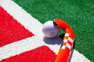 hockey stick on the field