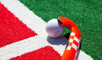 hockey stick on the field