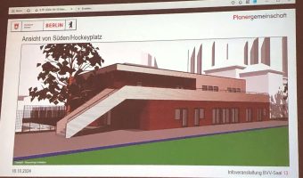 Clubhaus Frontansicht