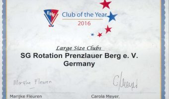 EHF-Club of the Year 2017 - Urkunde (2)