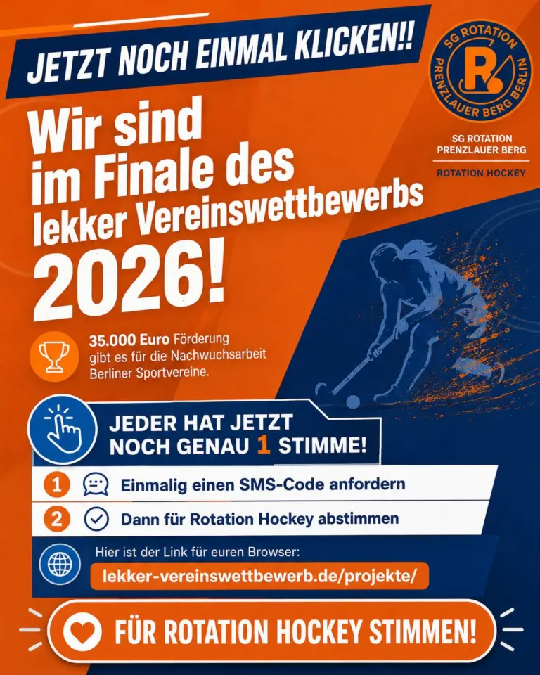 🏑🧡💙 - wir haben es fast geschafft! Jetzt noch einmal abstimmen! Link im Profil oder im Browser eingeben https://lekker-vereinswettbewerb.de/projekte