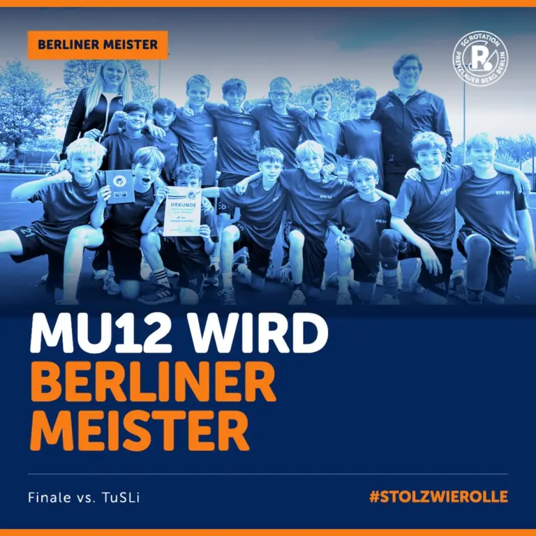Unsere U12 Teams zeigen starke Leistungen, Nerven & viel Teamgeist am Wochenende der Berliner Endrunden. Wir sind #stolzwierolle auf Euch. 🧡💙

Glückwunsch Mädels 💥🏑👯‍♀️ superstarke Entwicklung über die Saison & großartiger Kampf- & Teamgeist an diesem Wochenende. 🧡💙

Ganz stark Jungs 💪🏑💥. Souverän den Meistertitel in den Prenzlauerberg geholt. Chapeau und auf geht’s zur Ostdeutschen. 🧡💙