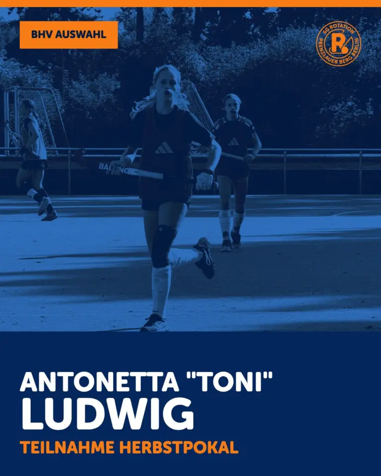 🧡💙🏑 Herbstpokal in der Hauptstadt 🍂
Am vergangenen Wochenende fand in Berlin der Herbstpokal statt. Eine super Gelegenheit für Hockey-Talente aus ganz Deutschland sich den DHB Jugendtrainerteams zu zeigen.
Mit dabei waren die Rotationistas:
wU16: Toni Ludwig & mU16: Kimi Hegel.
Bene Thun konnte leider aufgrund einer Verletzung nicht teilnehmen. Gute Besserung, Bene. Glückwunsch zur Nominierung an euch Drei! #stolzwierolle 🧡💙