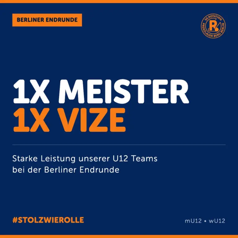 Unsere U12 Teams zeigen starke Leistungen, Nerven & viel Teamgeist am Wochenende der Berliner Endrunden. Wir sind #stolzwierolle auf Euch. 🧡💙

Glückwunsch Mädels 💥🏑👯‍♀️ superstarke Entwicklung über die Saison & großartiger Kampf- & Teamgeist an diesem Wochenende. 🧡💙

Ganz stark Jungs 💪🏑💥. Souverän den Meistertitel in den Prenzlauerberg geholt. Chapeau und auf geht’s zur Ostdeutschen. 🧡💙